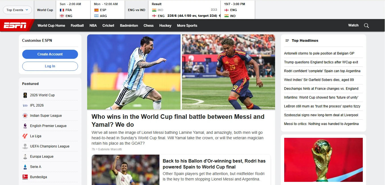 ESPN 1 En Vivo — Ver Partidos en Directo